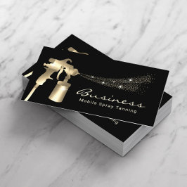 Spray Tan Modern Gold Mobile Tanning Visitenkarte