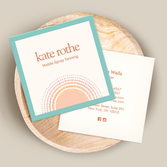 Spray Tan Tropical Sun Telefonnummerkarte (Von Creator hochgeladen)