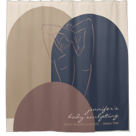 Spray Tanning Skulpturengehäuse Duschvorhang