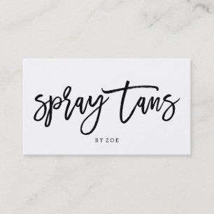 Spray-Tans-Logo schwarz, einfache minimalistische  Visitenkarte