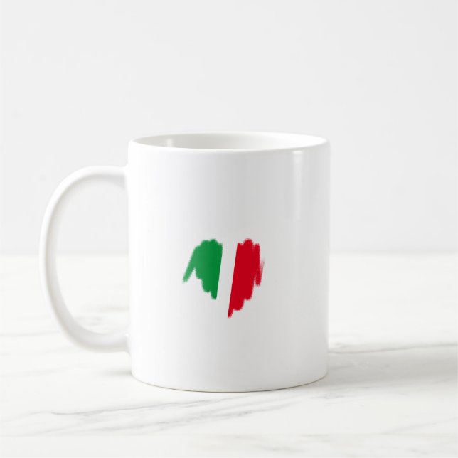 Sprayed Italienische Flagge Graffiti Herz Grafik Kaffeetasse (Links)