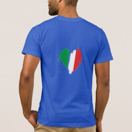 Sprayed Italienische Flagge Graffiti Herz Grafik T-Shirt