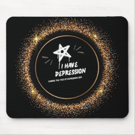 Spraypaint I hat Depression Mousepad