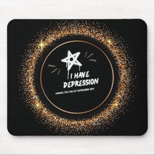 Spraypaint I hat Depression Mousepad