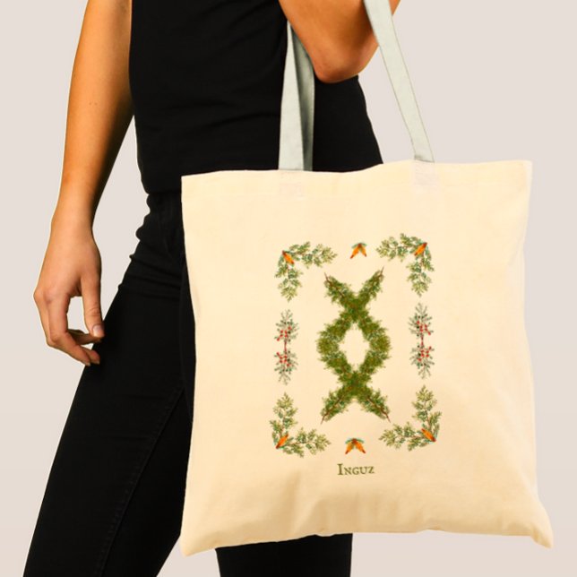 Spraz Rune in Evergreen Branches Personalisiert Tragetasche (Von Creator hochgeladen)