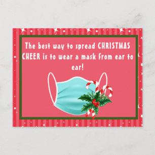 Spread Christmas Cheer Mask Postkarte