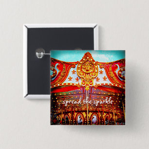 Spread der glänzenden Zitat Gold Gesicht Karussell Button
