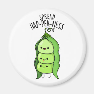 Spread Hap-pea-ness Funny Peas Pub Magnet