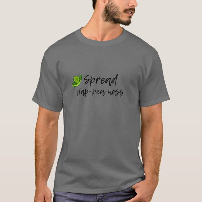 Spread Hap-Pea-Ness - Funny Vegan - Gemüsepuppe T-Shirt (Vorderseite)