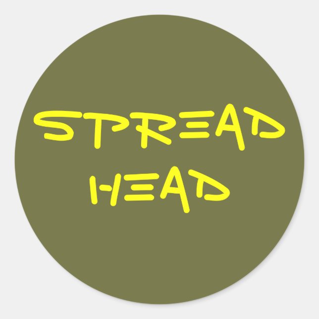 Spread Head Runder Aufkleber (Vorderseite)