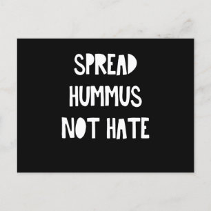 Spread Hummus nicht hasst Vegane vegetarische Lebe Postkarte