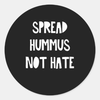 Spread Hummus nicht hasst Vegane vegetarische Lebe Runder Aufkleber
