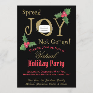 Spread Jonot Germs Virtual Holiday Party Einladung