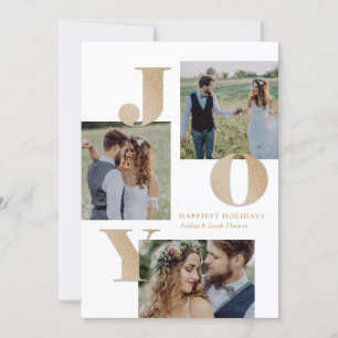 Spread Joy EDITABLE COLOR Holiday Photo Card Feiertagskarte