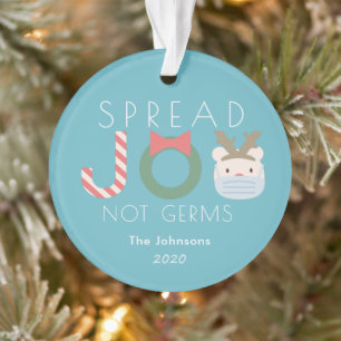 Spread Joy Polar Bären Maske Blue Holiday Foto Ornament