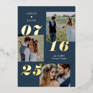 Spread Joy REAL FOIL Save the Date Card Folieneinladung