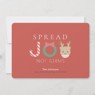 Spread JOY Reindeer Mask Red Christmas Feiertagskarte