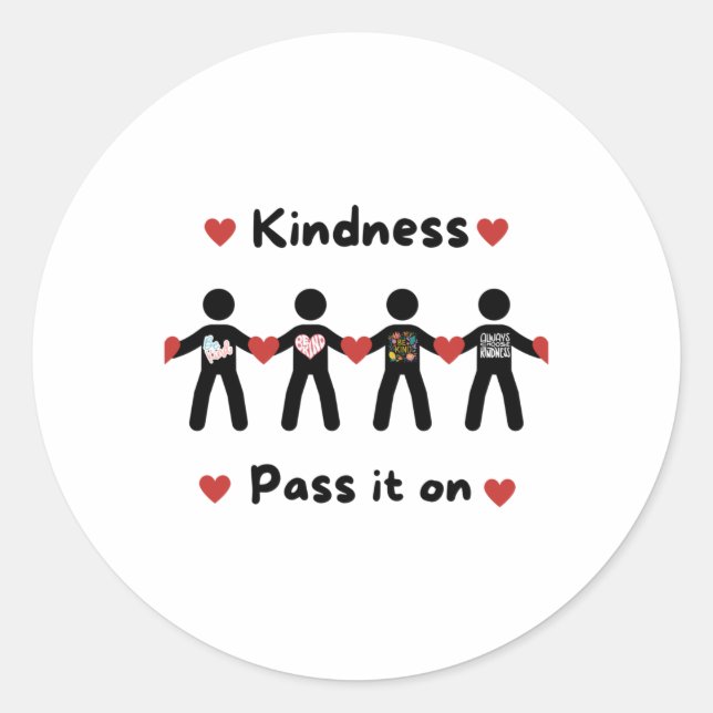 Spread Kindness13 Runder Aufkleber (Vorderseite)