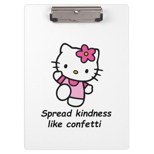 Spread Kindness Like Confetti Klemmbrett (Vorderseite)