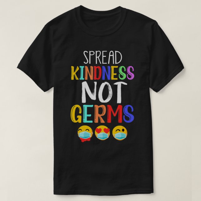 Spread Kindness not germs Pro Maske Immunisierung  T-Shirt (Design vorne)