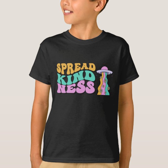 Spread Kindness Pastel Ufo Rainbow Sticker T-Shirt (Vorderseite)