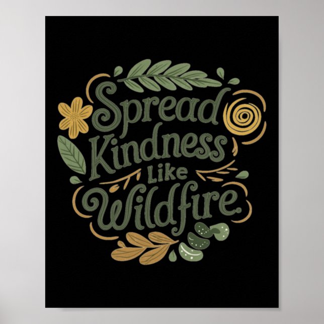 Spread Kindness - Positive Affirmation Sticker Poster (Vorne)