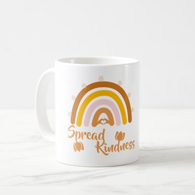 Spread Kindness - Rainbow Spread Kindness Kaffeetasse (Vorderseite Links)