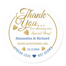 Spread Liebe Blue Gold Vielen Dank Sanitizer Gefal