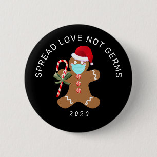 Spread-Liebe Nicht Germs Funny Weihnachtsgebäck Button