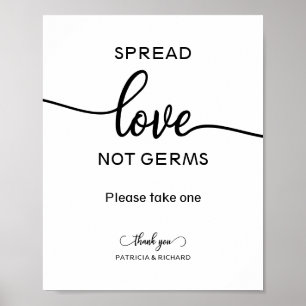 Spread-Liebe nicht Germs Hand Sanitizer Favoriten  Poster
