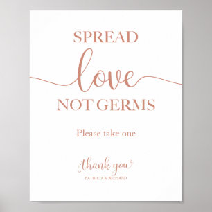 Spread-Liebe nicht Germs Hand Sanitizer Favoriten Poster
