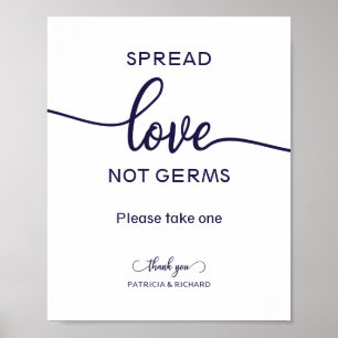 Spread-Liebe nicht Germs Hand Sanitizer Favoriten Poster