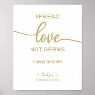 Spread-Liebe nicht Germs Hand Sanitizer Favoriten  Poster