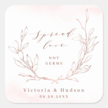 Spread-Liebe Rose Gold, einfacher botanischer Kran