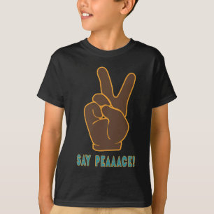 Spread Peace Not Fee Hand Schild Kinder Jungs T - T-Shirt