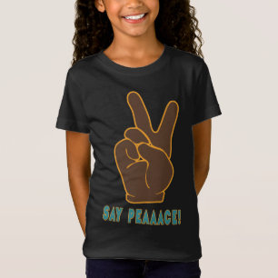 Spread Peace Not Fee Hand Schild Kinder T - Shirt