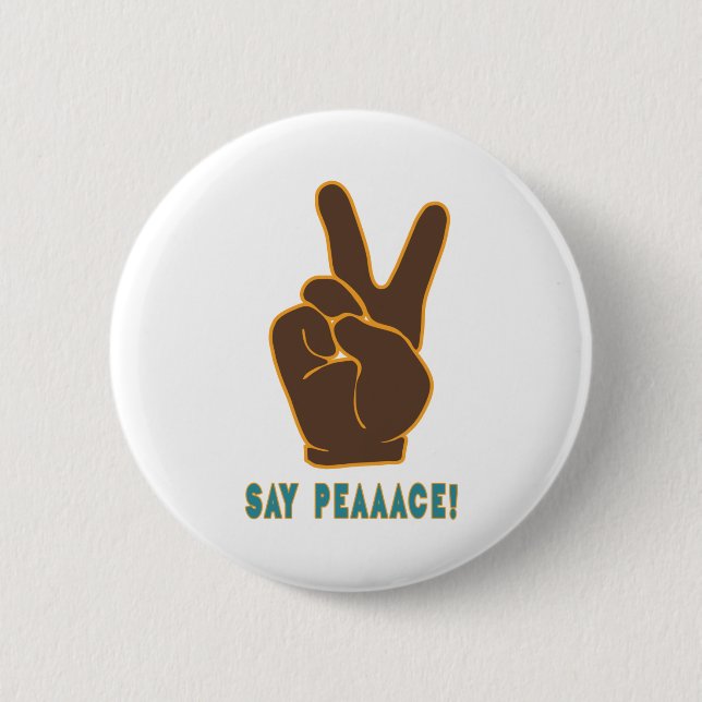 Spread Peace Not Fee Hand Sign Button (Vorderseite)