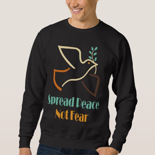 Spread Peace Not Fee Retro Dove Sweatshirts (Vorderseite)