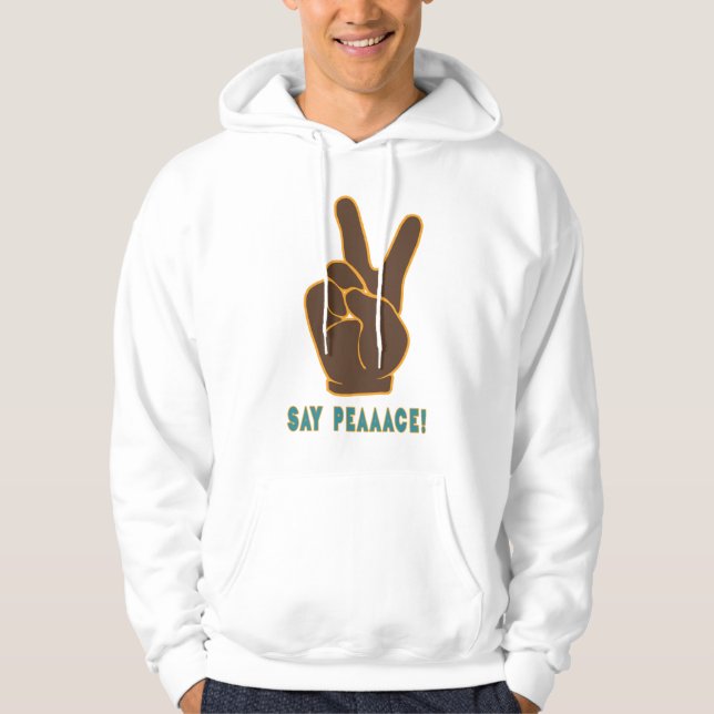 Spread Peace not Furcht Hand Herren Hoodies (Vorderseite)