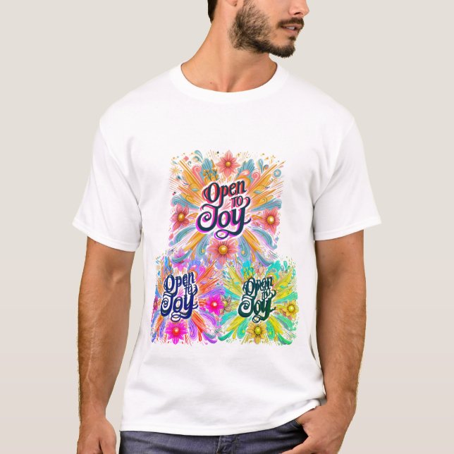 Spread Positivity Boldly with Joyful Graphic  T-Shirt (Vorderseite)