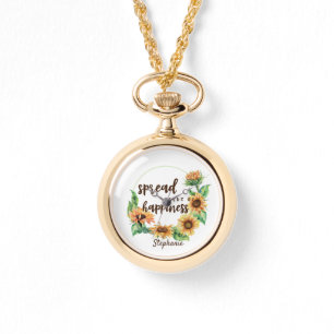 Spread Seds of Happiness Personalisiert Name Armbanduhr