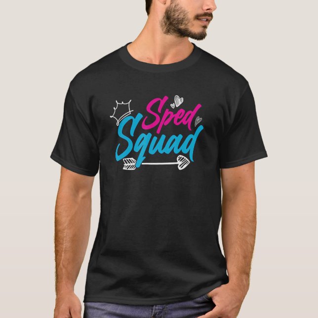 Spread Squad Bewusstsein Special Bildung Lehrer Sc T-Shirt (Vorderseite)