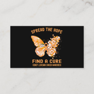 Spread The Hope Find A Cure Kidney Leukemia Cancer Visitenkarte