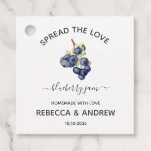 Spread the Liebe blueberry Jam Gastgeschenk Hochze Geschenkanhänger