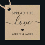 Spread the Liebe Tag, Wedding Gift Tag, Kraft Geschenkanhänger<br><div class="desc">Das sind die perfekten kleinen Geschenkanhänger. Sie können sowohl den Vor- als auch den Rücktext anpassen,  als auch die Farben ändern.</div>