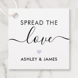 Spread the Liebe Tag, Wedding Gift Tag, Lavender Geschenkanhänger