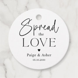 Spread the Liebe Wedding Bridal Gefallen Tags Geschenkanhänger