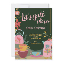 Spread the Tea Baby Brewing Pregnancy Ankündigung