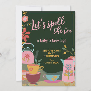 Spread the Tea Baby Brewing Pregnancy Ankündigung