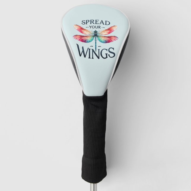 Spread Your Wings - Artistic Dragonfly Golf Headcover (Vorderseite)